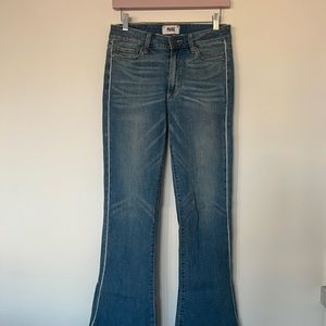 Paige Straight Jeans with Silver Side Stitch